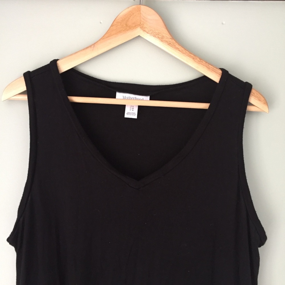 Motherhood Maternity V-Neck Black Tunic Top